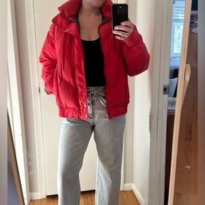 Vintage Woman’s Puffy Jacket Red L
